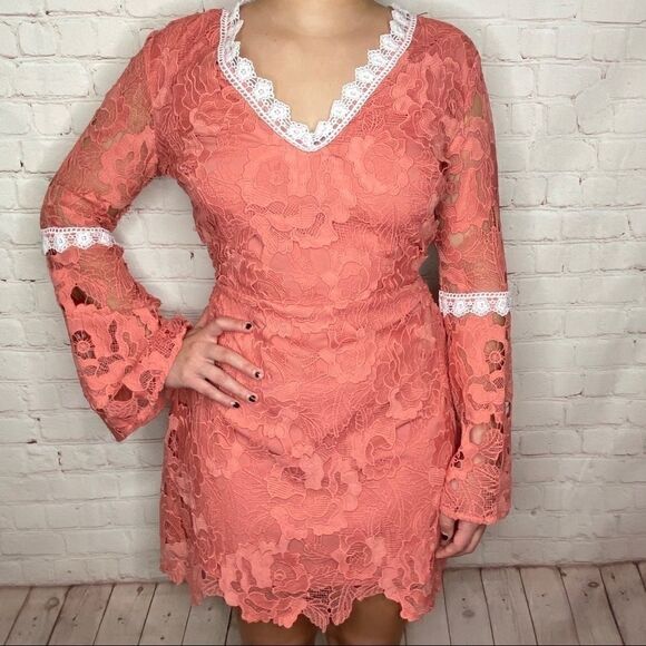 Alexia Admor Pink Contrast Lace Dress - Picture 2 of 15
